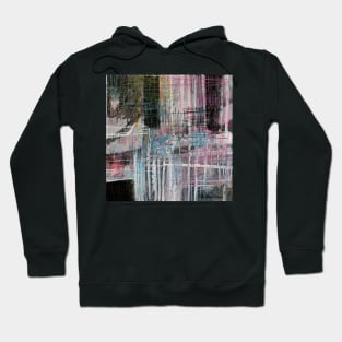 Pink and Black Grid Hoodie